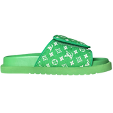 Louis Vuitton Maimi Slides / Slippers / Sandals Green / White